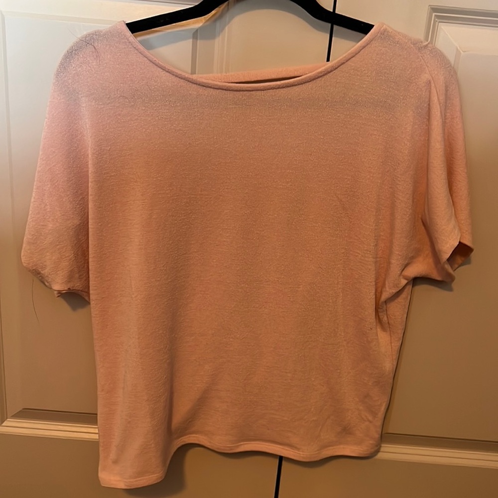 Pink open-back top
